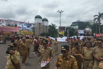 Ratusan kepala desa tuntut perpanjangan jabatan jadi sembilan tahun