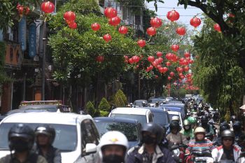 Kawasan heritage Denpasar dihiasi lampion