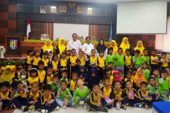 Pengenalan lingkungan, murid TK Negeri Pringsewu kunjungi kantor pemkab