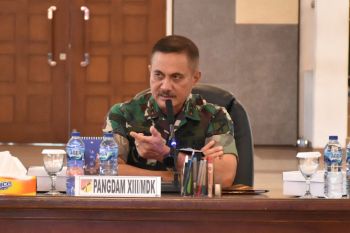 Pangdam XIII/Merdeka pimpin Rakor  persiapan kunjungan Presiden di Sulut