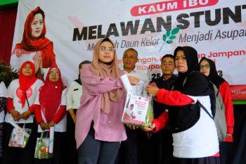 Selaras program PDI Perjuangan, Puan Maharani gerakkan warga Jampang Tengah lawan stunting