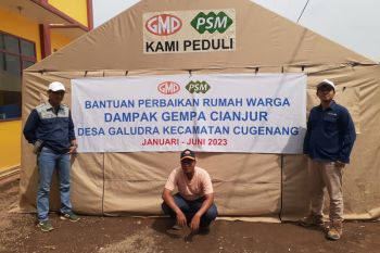PT GMP dan PT PSMI bantu renovasi rumah korban gempa Cianjur