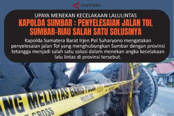 Menekan Kecelakaan Lalu lintas Kapolda Sumbar: penyelesaian jalan Tol Sumbar-Riau salah satu solusinya