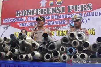 Polres Temanggung sita ratusan knalpot tak  standar