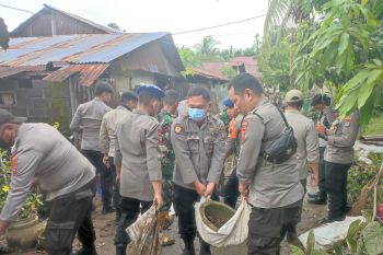 TNI-Polri kembali kerja bakti di lokasi terdampak banjir di Manado