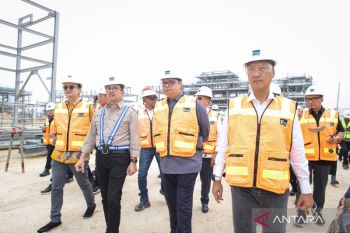 Progres pembangunan proyek smelter Freeport di Gresik