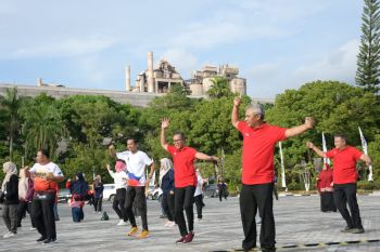 Memperingati bulan K3 Nasional, Semen Padang launchinghari olahraga 2023