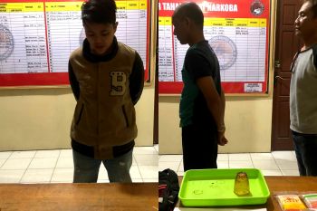 Seorang wanita dan dua pria diringkus polisi diduga terlibat peredaran narkoba