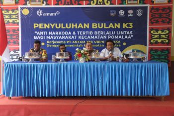 Antam libatkan BNN dan Polres gelar penyuluhan Narkoba dan tertib lalu lintas