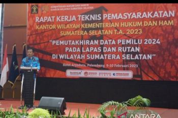 Kemenkumham Sumsel lakukan pemutakhiran daftar pemilih Pemilu 2004 di lapas