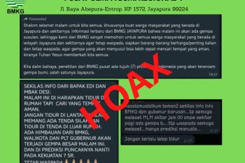 BBMKG tegaskan informasi gempa susulan di Jayapura hoax