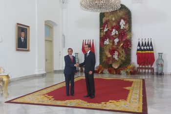 Presiden Jokowi menerima kunjungan PM Timor Leste di Istana Bogor