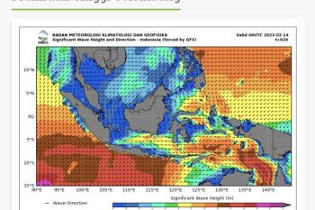 BMKG: Waspadai gelombang hingga empat meter pada 14-15 Februari 2023