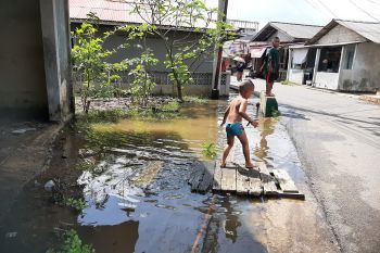 Kawasan pesisir Kota Tanjungpinang kembali dilanda banjir rob