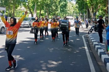Porprov NTB 2023:  Drumband putri Lombok Utara raih perak