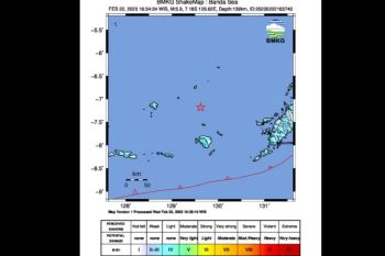 Gempa 5,9 guncang wilayah Laut Banda Maluku