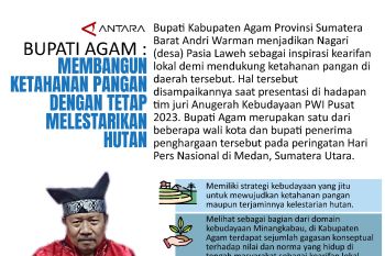 Bupati Agam:  Membangun ketahanan pangan dengan tetap melestarikan hutan