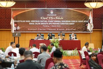 KPU Sumbar: Sebanyak 12 bakal calon DPD RI penuhi syarat verfikasi faktual
