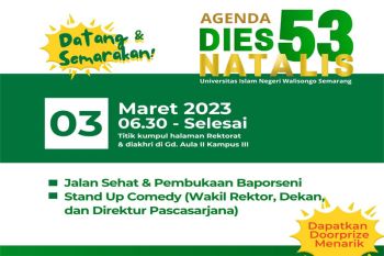 Jalan sehat buka rangkaian Dies Natalis UIN Walisongo Ke 53