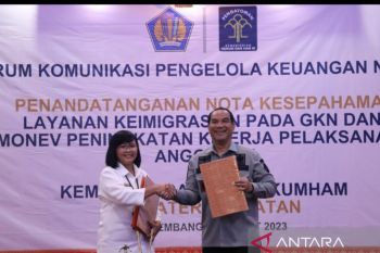 Kanwil Kemenkumham Sumsel-Perwakilan Kemenkeu MoU layanan keimigrasian