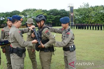 Brimob Polda Kalsel asah kemampuan perang kota kawal Pemilu