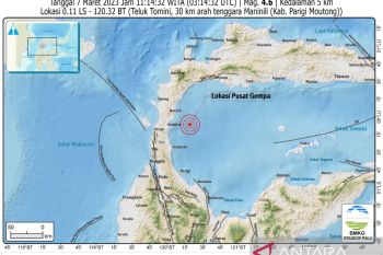 Gempa magnitudo 4,6 guncang di Parigi Moutong Sulteng
