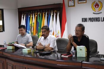 KONI Lampung gelar rapat persiapan pelantikan