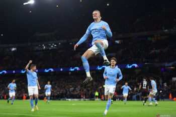 Manchester City lolos ke perempat final, Haaland ngamuk cetak lima gol