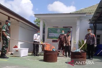 Barang bukti 79 perkara inkrah di Meranti dimusnahkan