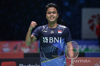All England-Ginting melaju sendirian ke perempat final