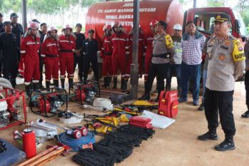 Polres Lamandau cek sarpras perusahaan sawit antisipasi karhutla