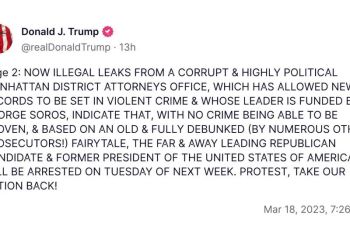 Trump perkirakan dirinya akan ditangkap pada Selasa (21/3)