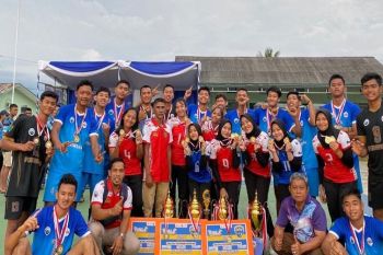 Tim voli putra dan putri Muba juara Liga Voli Sumsel 2023
