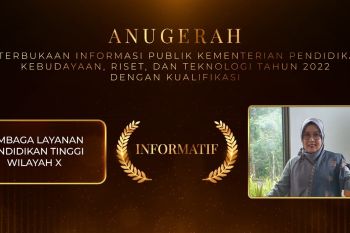 LLDIKTI Wilayah X raih predikat "Informatif" anugerah Keterbukaan Informasi Publik di lingkungan Kemendikbudristek