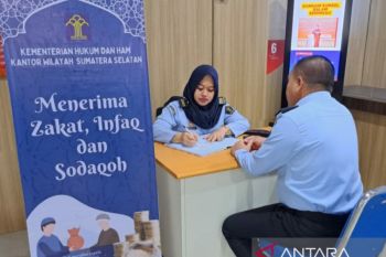 Kemenkumham Sumsel fasilitasi napi menyalurkan zakat ke Baznas