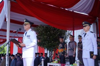 Pemkab gelar upacara HUT Ke-14 Kabupaten Pringsewu