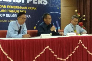 DJP Sulselbartra catat penerimaan pajak triwulan I 2023 capai Rp3,67 triliun