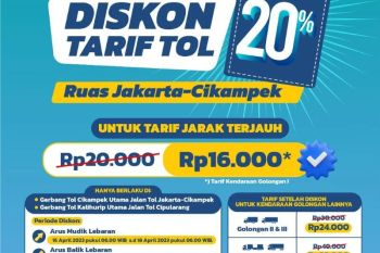 Hindari kemacetan, Jasa Marga berlakukan diskon 20 persen tarif terjauh mudik Lebaran