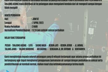 Dampak kerusakan pompa, PDAM Tirta Raja imbau pelanggan hemat gunakan air