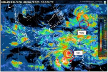 BMKG: Bibit Siklon Tropis 98S terpantau di Laut Timor