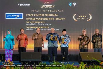 Bank Sultra meraih penghargaan Top BUMD Awards 2023