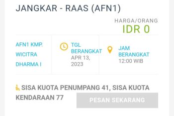 Pendaftaran daring mudik gratis dibuka hari ini