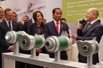 Presiden Jokowi dan Kanselir Jerman resmikan Paviliun Indonesia di Hannover Messe