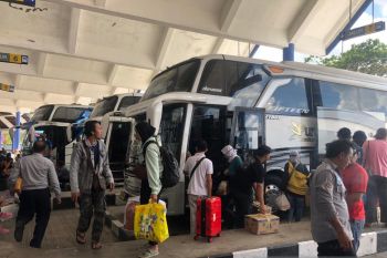 Sebanyak 74 bus tercatat berangkat dari Terminal Mengwi dalam setengah hari