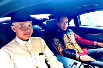 Ganjar pulang bersama Joko Widodo usai deklarasi capres PDIP