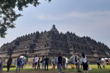Minat pengunjung naik Candi Borobudur tinggi