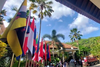 Media meliput KTT ASEAN dari "media center"