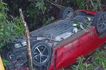 Mobil ketua Komisi III DPRD Gorontalo Utara masuk jurang