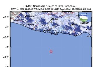 Gempa magnitudo 5,0 goncang Trenggalek