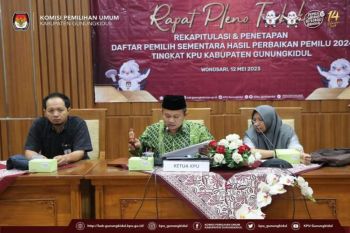 KPU Gunungkidul menetapkan DPSHP Pemilu 2024 sebanyak 614.640 pemilih